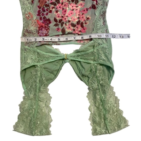 Free People x Intimately Suddenly Fine Maxi Slip Dress In Sage Combo Size XS - Picture 12 of 17